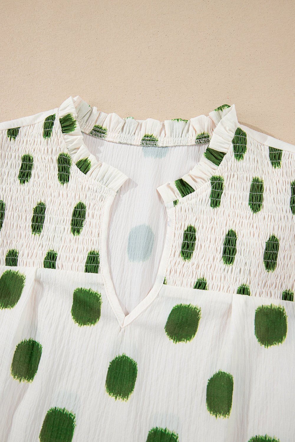 Blouses & Shirts - Casual Polka Dot Top for Everyday Wear