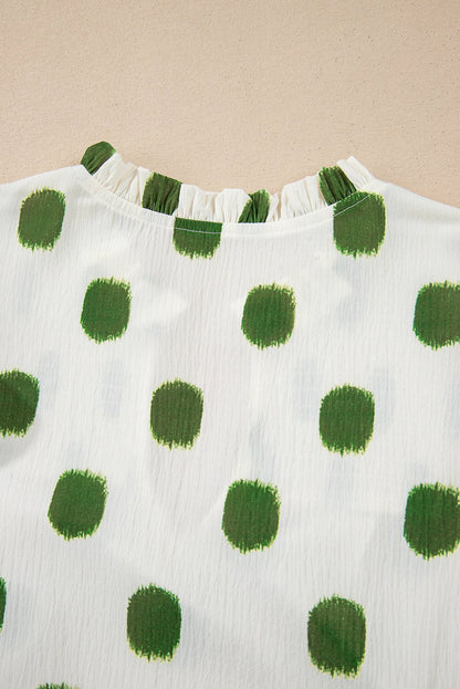Blouses & Shirts - Casual Polka Dot Top for Everyday Wear