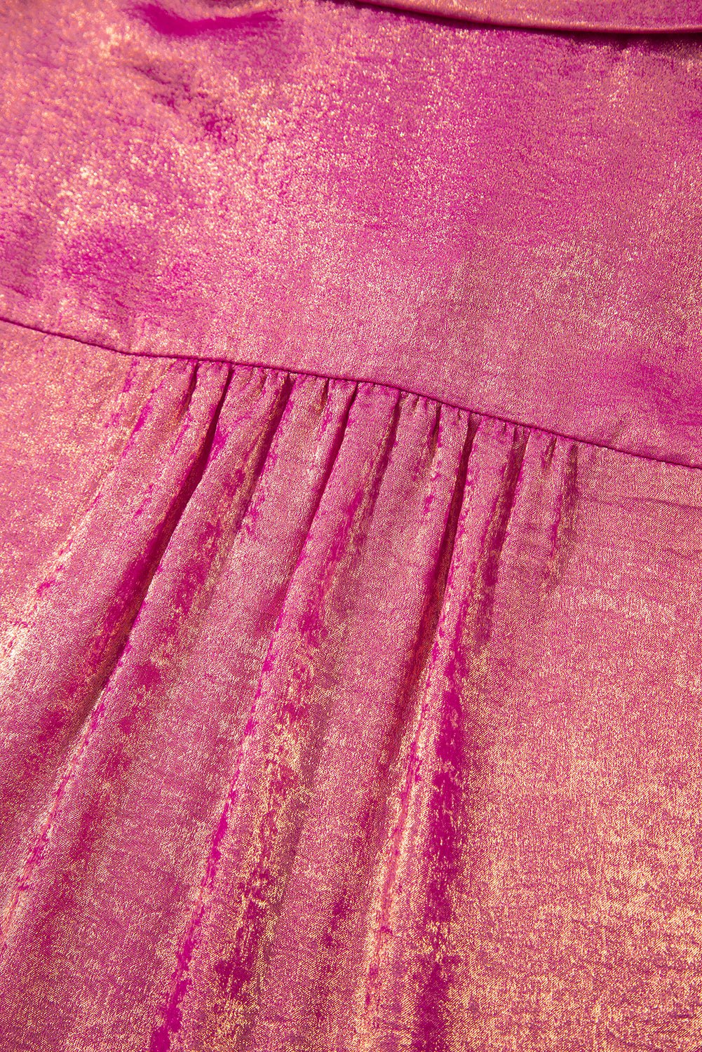 Blouses & Shirts - Women's Pink Sparkly Casual Buttoned Blouse for Festive Occasions
