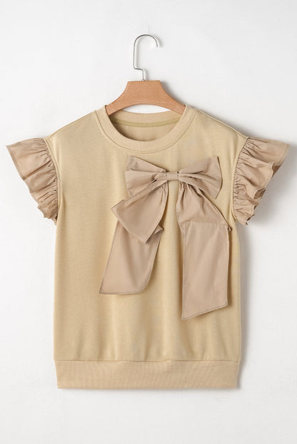 Blouses & Shirts - Casual Bow Front Top for Women
