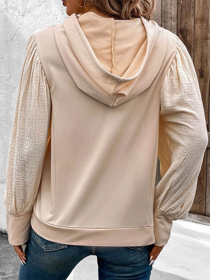 Women Fancy Hoodie with Balloon Sleeves