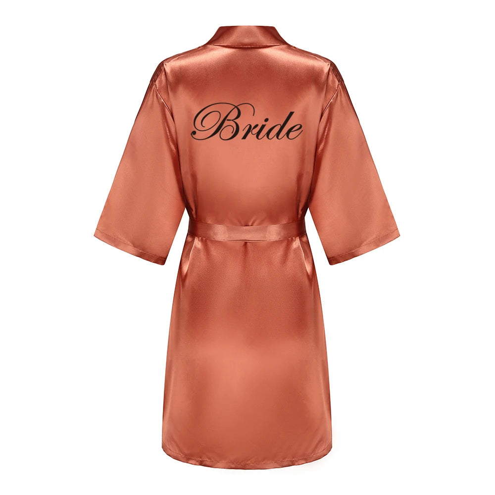 Bridal Shower Party - Personalized Metallic Copper Bridal Party Robes