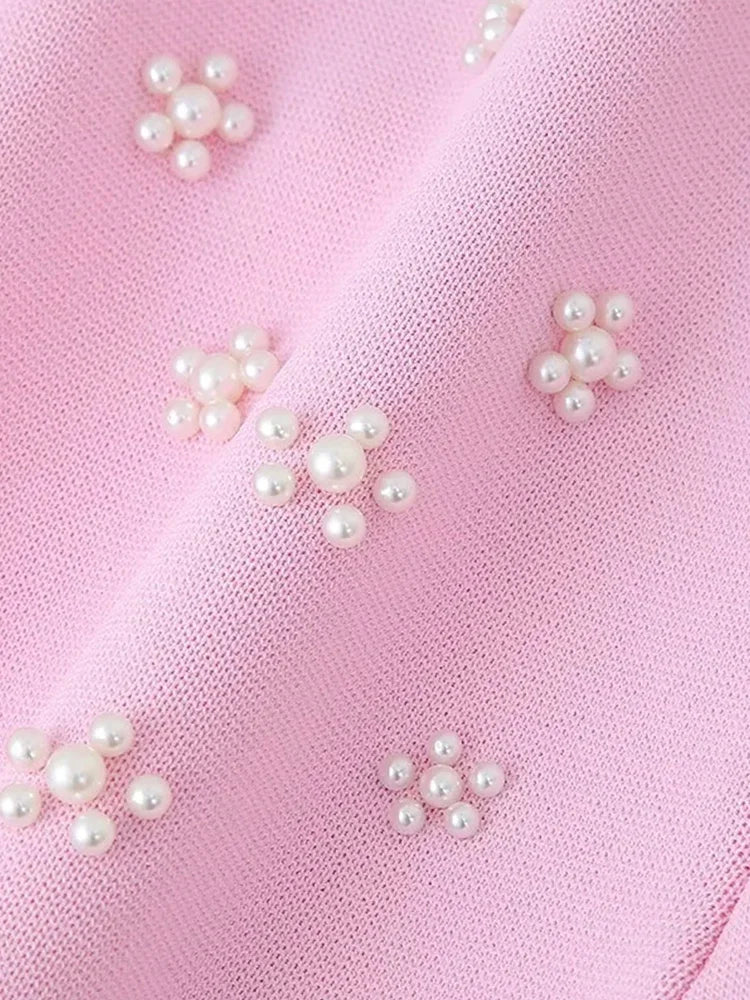 Cami Dresses- Summer Sundress with Floral Beads and Pearls- - Pekosa Women Fashion