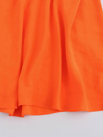 Cami Dresses- Ruched Waist Solid Cami Dress for Summer- - Pekosa Women Fashion