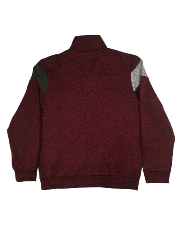 Cardigans - Men’s Color Block Casual Jacket with Zipper