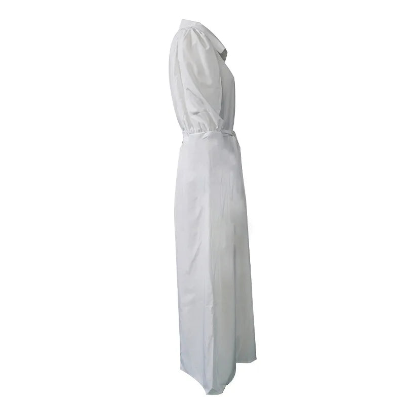 Casual Dresses - Casual Vacation Midi Dress with Belted Waist