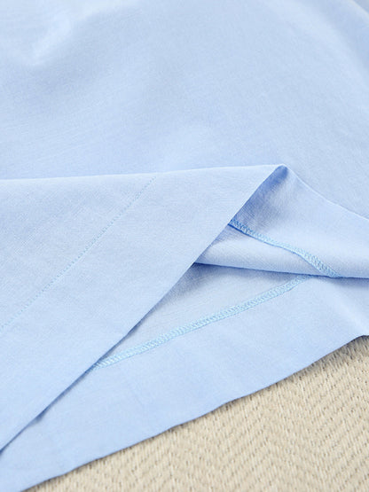 Casual Dresses - Women's Lounge Cotton Dress with Pockets