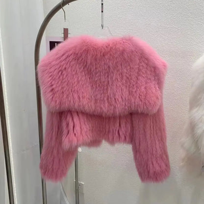 Coats - Women’s Luxurious Faux Fur Jacket for Winter Nights