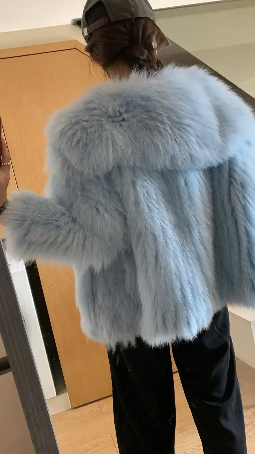 Coats - Women’s Luxurious Faux Fur Jacket for Winter Nights