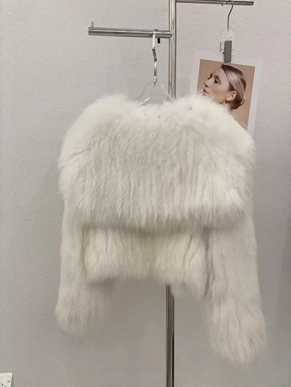 Coats - Women’s Luxurious Faux Fur Jacket for Winter Nights