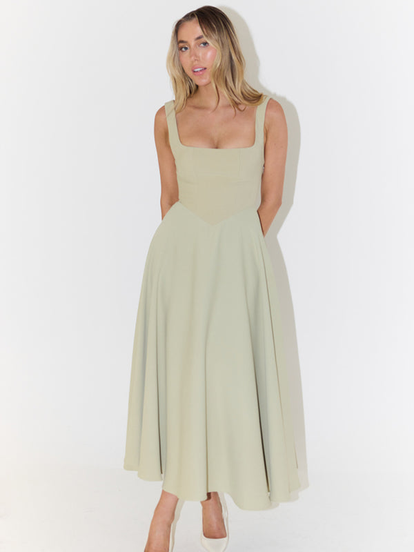 Cocktail Dresses - Classic Fit and Flare Cocktail Dress in Tea Length