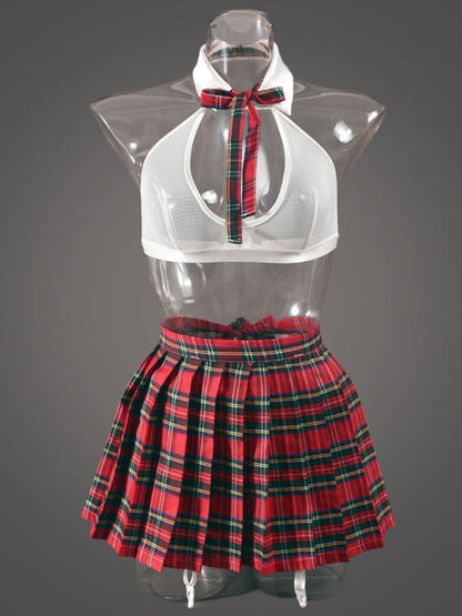 Cosplay - Custom Gingham Sexy Lingerie Garter Set for Women