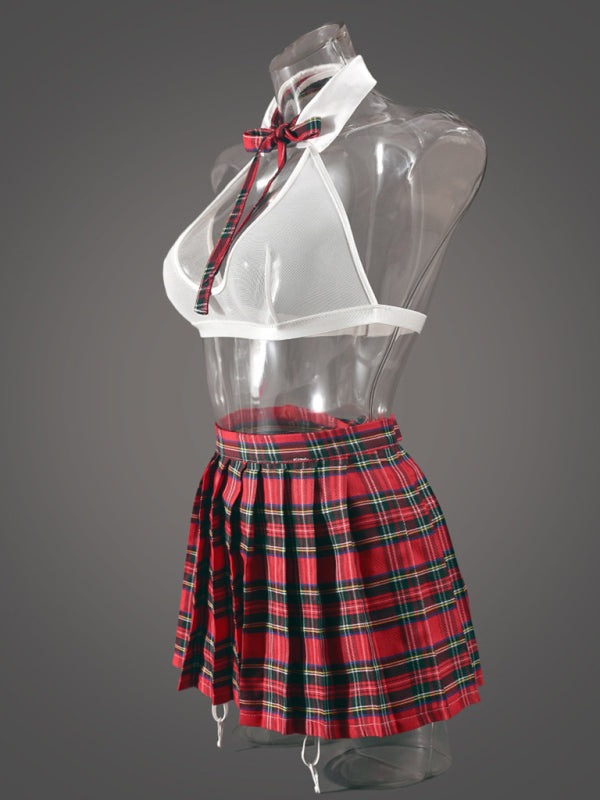 Cosplay - Custom Gingham Sexy Lingerie Garter Set for Women