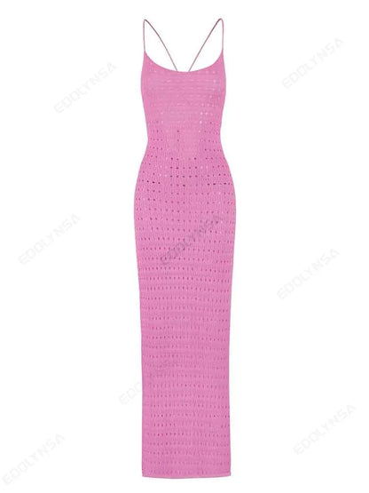 Cover up - Crochet Knit Beach Dress for Tropical Escapes