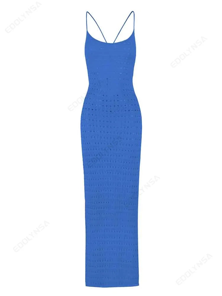 Cover up - Crochet Knit Beach Dress for Tropical Escapes