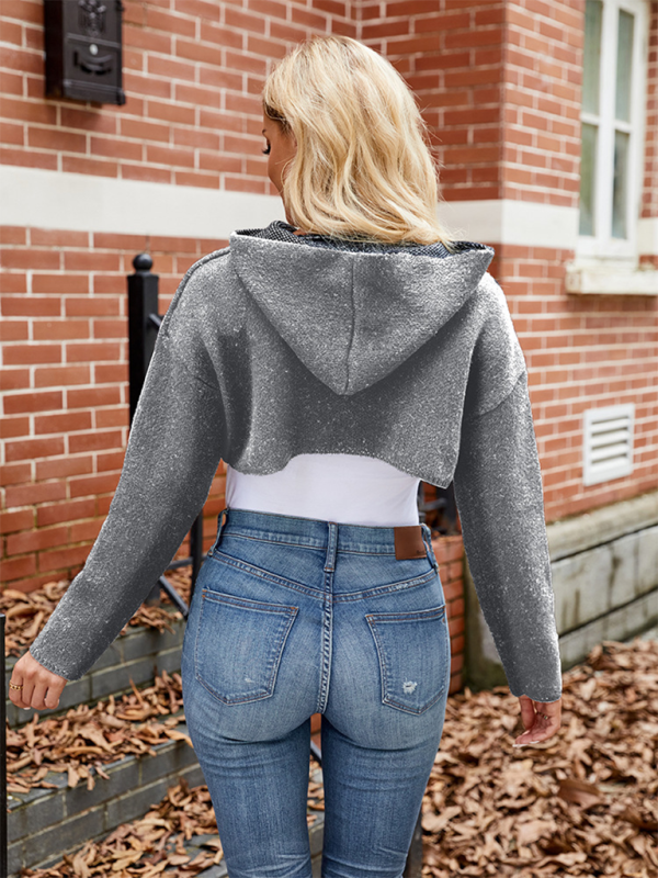 Crop Sweaters - Cropped BOO Sweater Halloween Hoodie