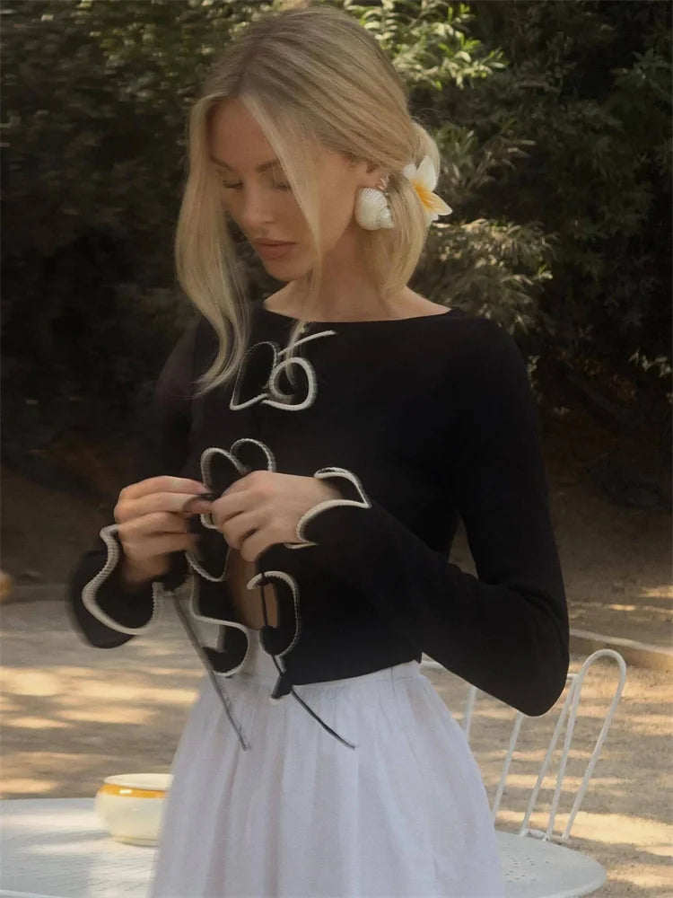 Crop Tops - Essential Yellow Cropped Knit Top for Women's Fashion