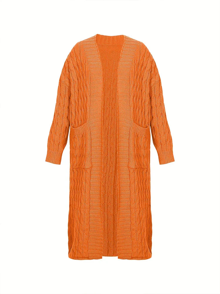 Duster Cardigans- Women Longline Duster Cardigan for Winter- - Chuzko Women Clothing