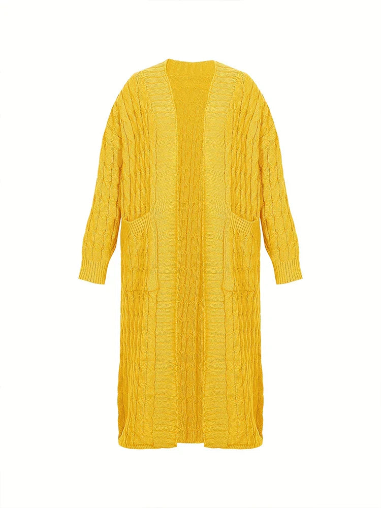 Duster Cardigans- Women Longline Duster Cardigan for Winter- - Chuzko Women Clothing