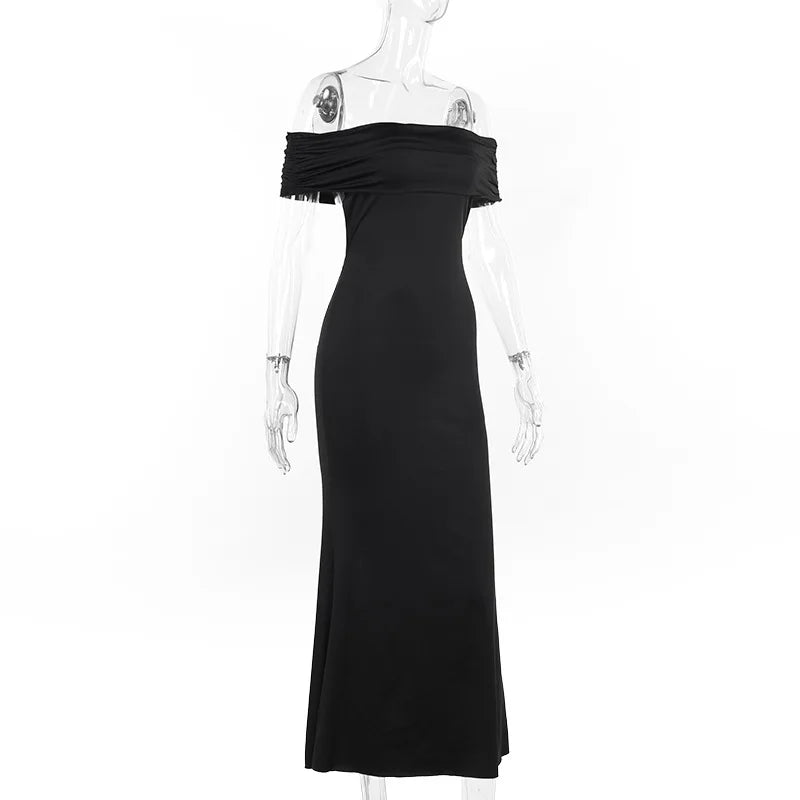 Elegant Dresses- Off-Shoulder Backless Gown - Mermaid Ruched Back Evening Dress- - Pekosa Women Fashion