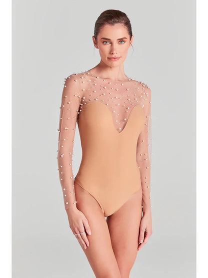 Elegant Jumpsuits - Pearls Bodysuit & Formal Jumpsuit for Women