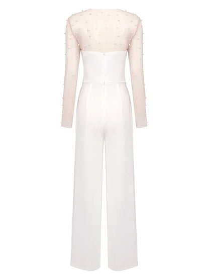 Elegant Jumpsuits - Pearls Bodysuit & Formal Jumpsuit for Women