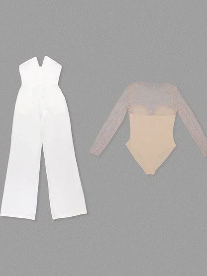 Elegant Jumpsuits - Pearls Bodysuit & Formal Jumpsuit for Women