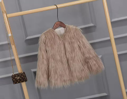 Faux Fur Jackets - Women’s Fancy Faux Fur Coat - Thick Warm Jacket