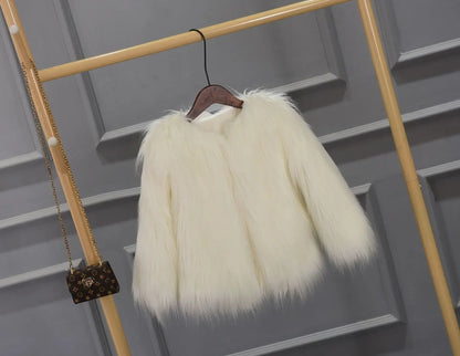 Faux Fur Jackets - Women’s Fancy Faux Fur Coat - Thick Warm Jacket