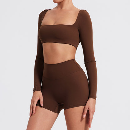Fitness Sports Suits - Seamless Stretch Fitness Matching Set for Indoors & Outdoors