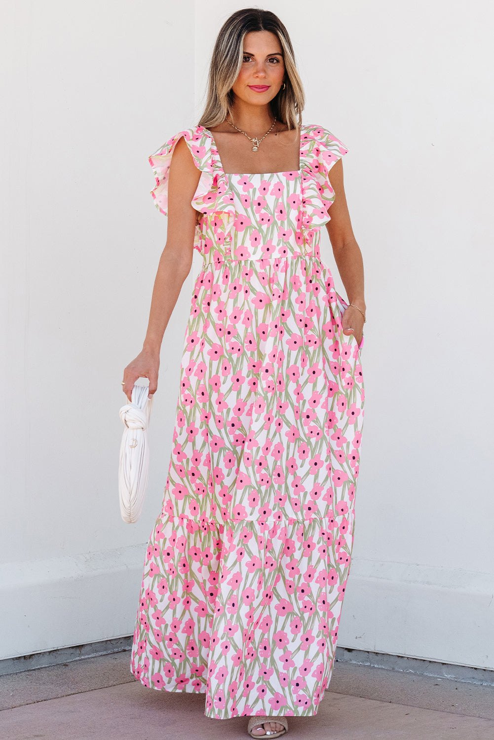 Floral Dresses - Floral Maxi Summer Dress - Perfect for Daytime Events