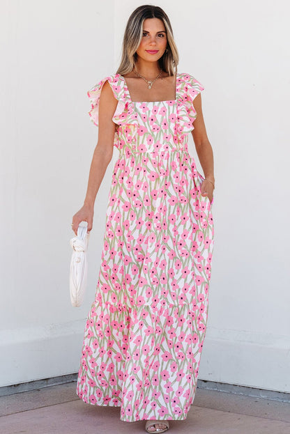 Floral Dresses - Floral Maxi Summer Dress - Perfect for Daytime Events