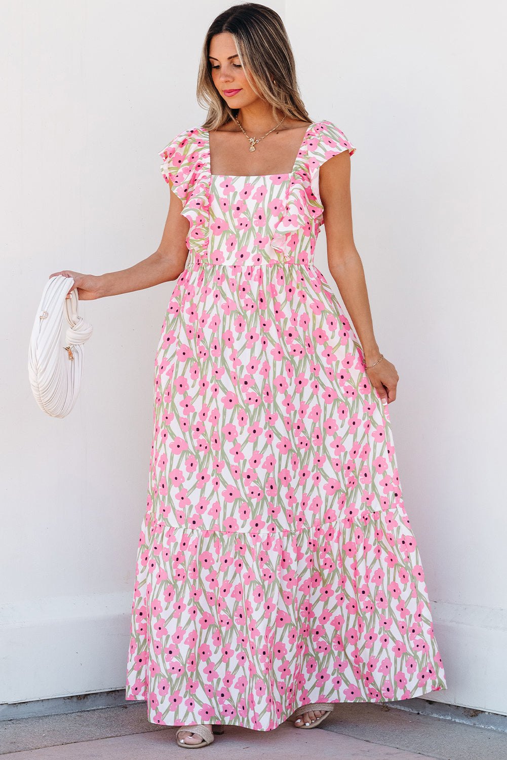 Floral Dresses - Floral Maxi Summer Dress - Perfect for Daytime Events