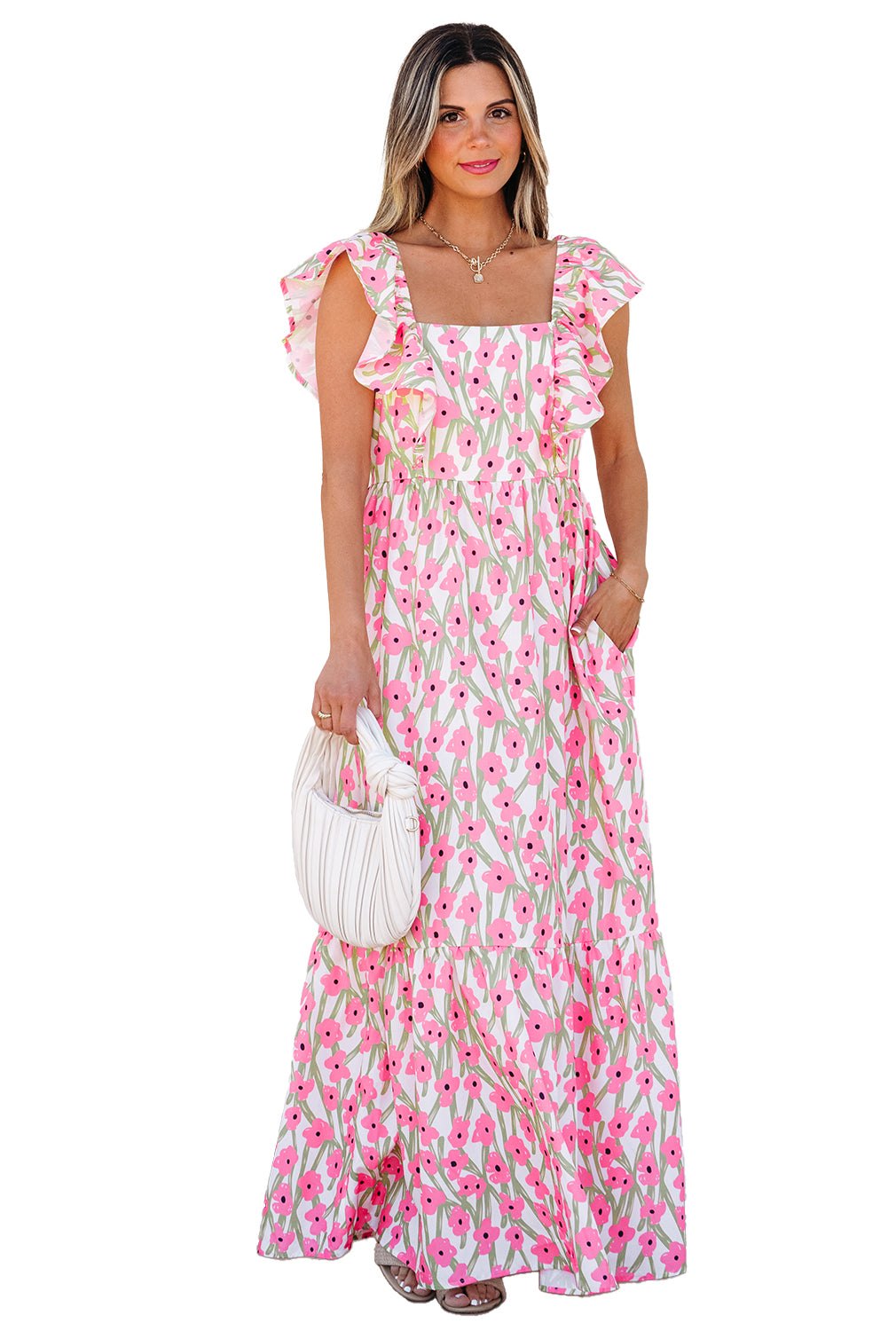 Floral Dresses - Floral Maxi Summer Dress - Perfect for Daytime Events