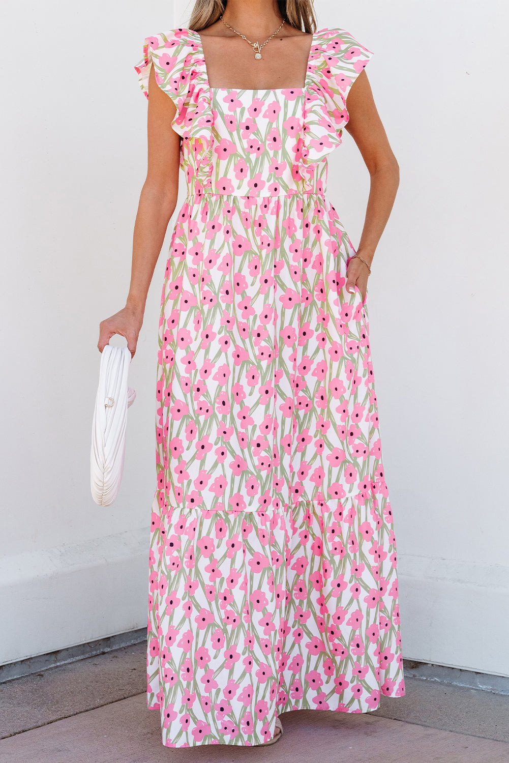 Floral Dresses - Floral Maxi Summer Dress - Perfect for Daytime Events