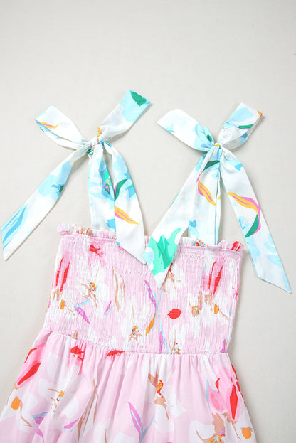 Floral Dresses - Floral Maxi Summer Dress for Women