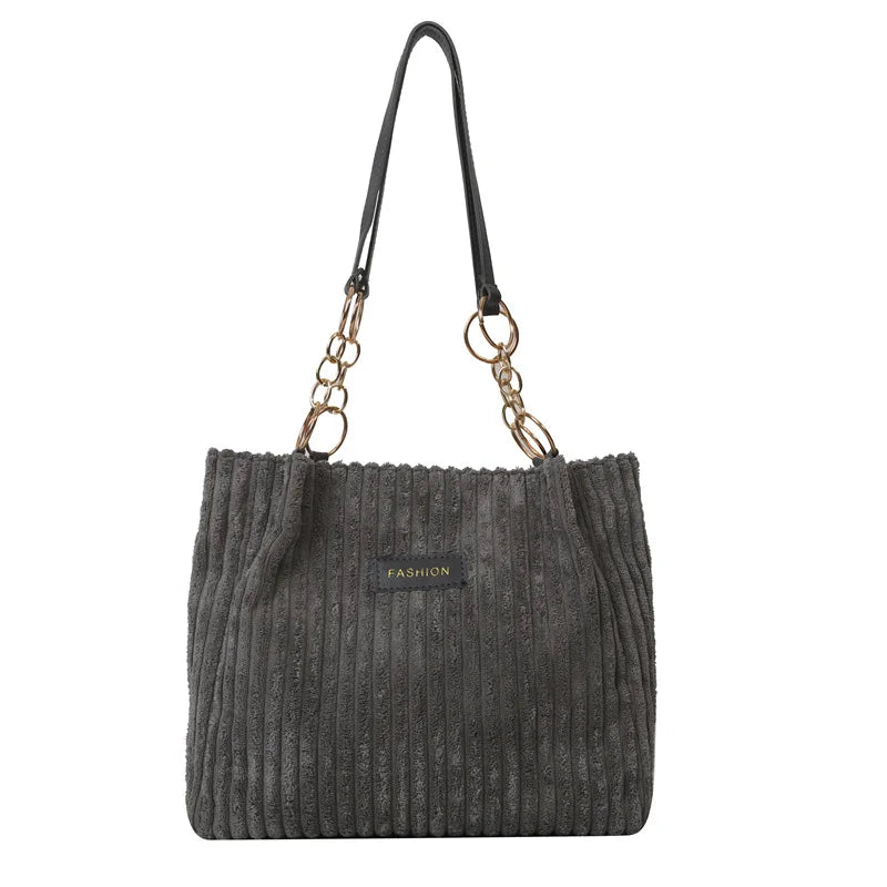 HandBags - Plush Corduroy Handbag Trendy Shoulder Bag