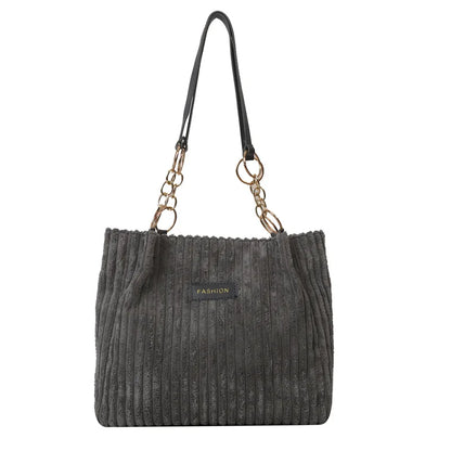 HandBags - Plush Corduroy Handbag Trendy Shoulder Bag