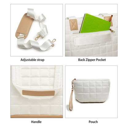HandBags - Quilted Shoulder Bag and Wallet Set