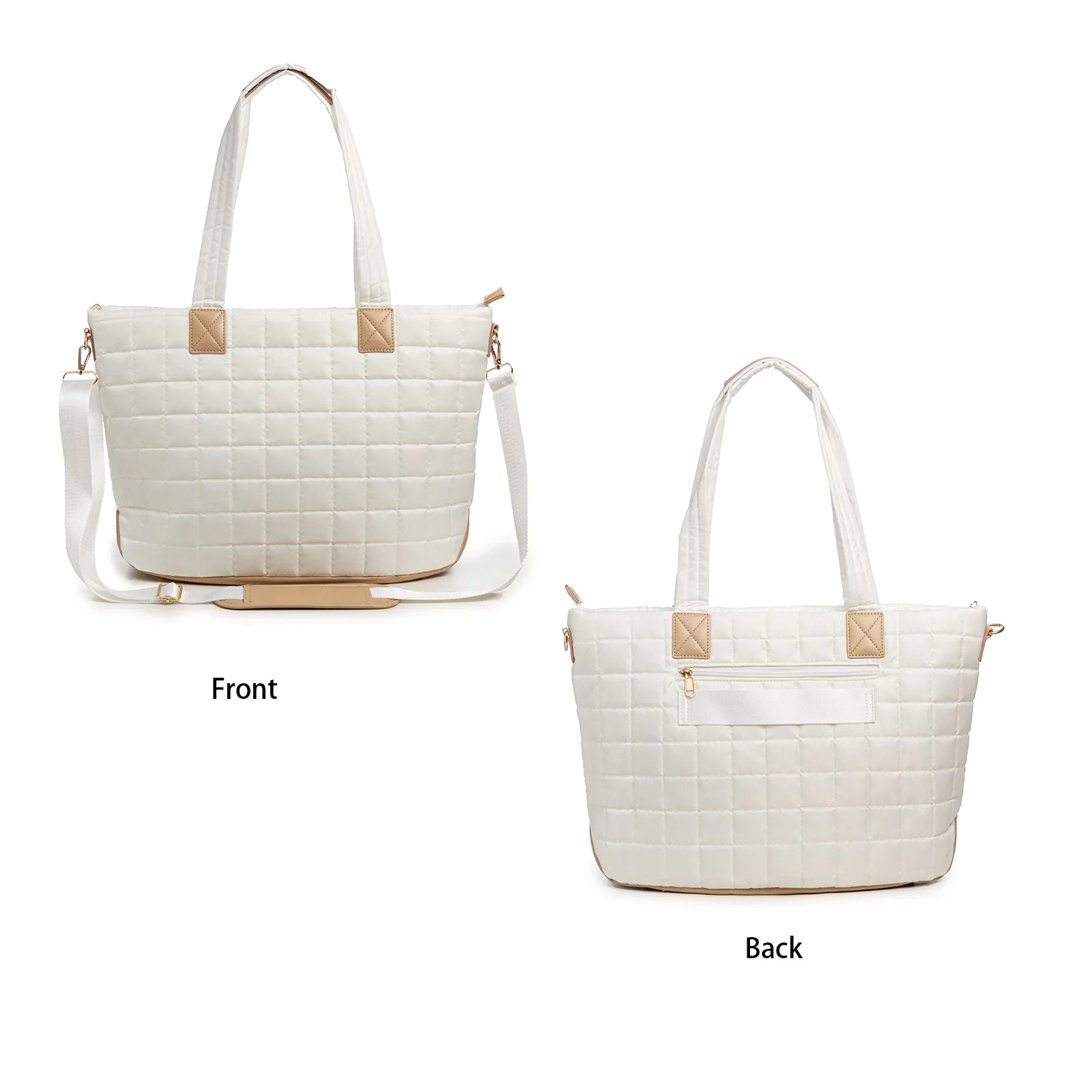 HandBags - Quilted Shoulder Bag and Wallet Set