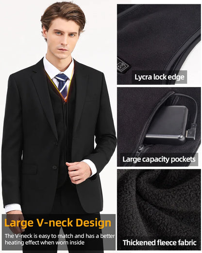 Heating Vests - Unisex 10 Zone Heat Vest – USB Powered Waistcoat in Fleece