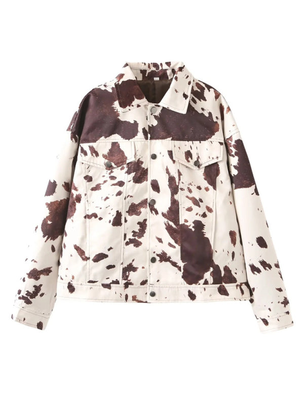 Jackets - Casual Cow Print Jacket - Phelps Outerwear