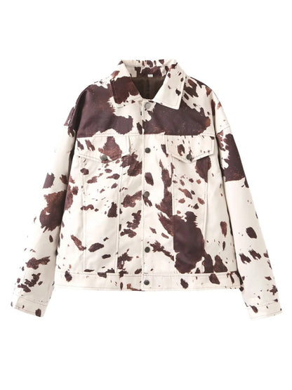Jackets - Casual Cow Print Jacket - Phelps Outerwear