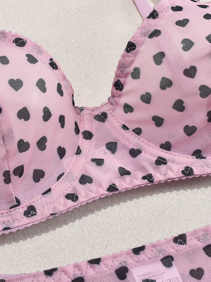 Lingerie - Elegant Mesh Lingerie Set for Romantic Celebrations