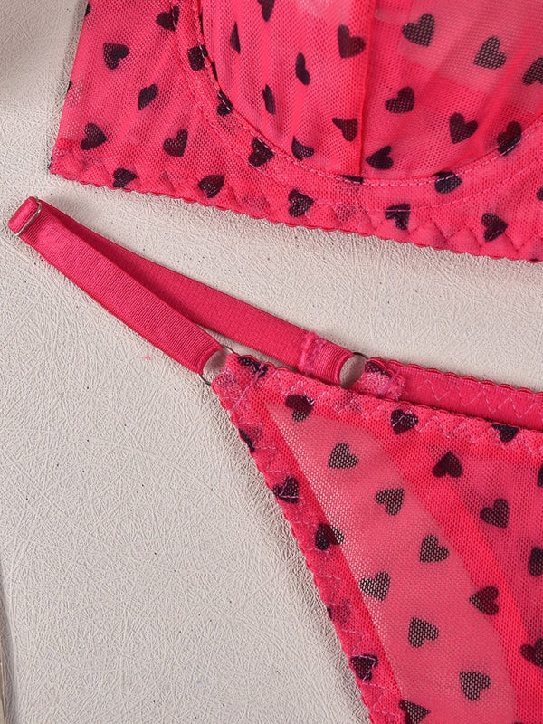 Lingerie - Elegant Mesh Lingerie Set for Romantic Celebrations