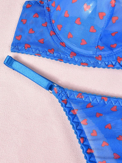 Lingerie - Elegant Mesh Lingerie Set for Romantic Celebrations