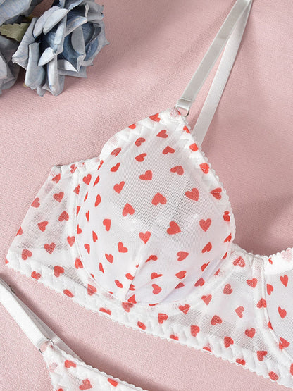 Lingerie - Elegant Mesh Lingerie Set for Romantic Celebrations