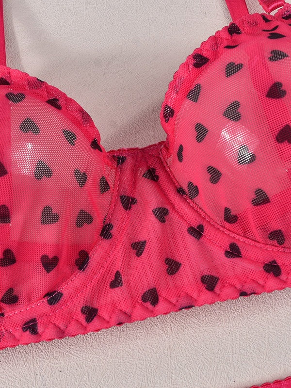Lingerie - Elegant Mesh Lingerie Set for Romantic Celebrations