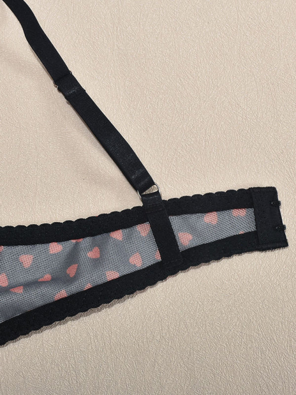 Lingerie - Elegant Mesh Lingerie Set for Romantic Celebrations