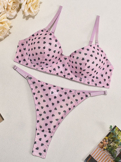 Lingerie - Elegant Mesh Lingerie Set for Romantic Celebrations